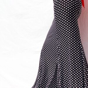 Falda sol de lunares